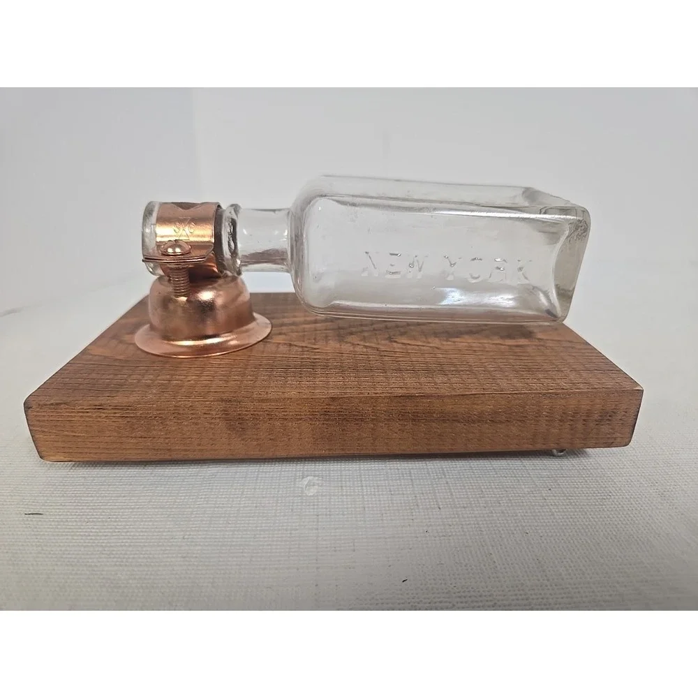 Vintage Domestic Sewing‎ Machine Co Bottle Wall Bud Vase Rustic Farmhouse Sconce